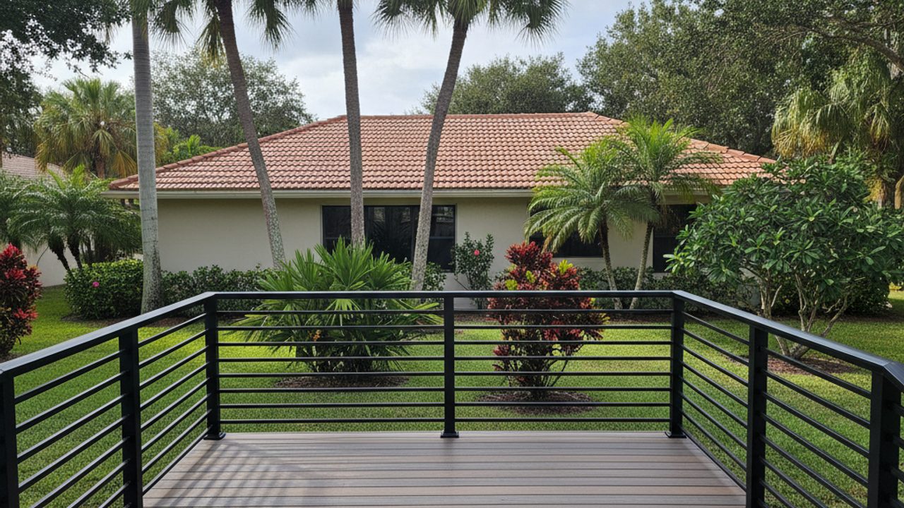 Custom Deck Design completed by Progressive Deck Solutions in Weeki Wachee, FL